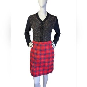 Vintage Carcano Flecked Metallic Cable Knit Sweater, Women's S/M